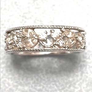 Marcasite ring with design that goes all the way around.
